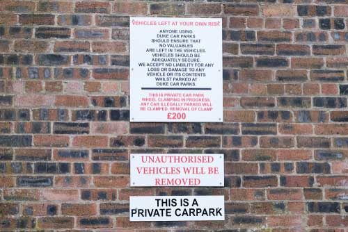 A premises liability sign. 