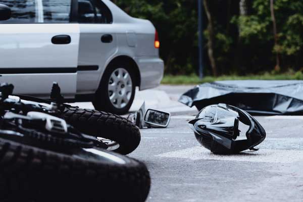 Motorcycle accidents, motorcycle hit by car