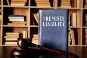 Premises liability book and judge gavel